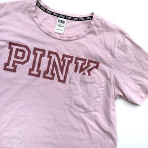 PINK Victoria's Secret Graphic Tee - Light Pink
